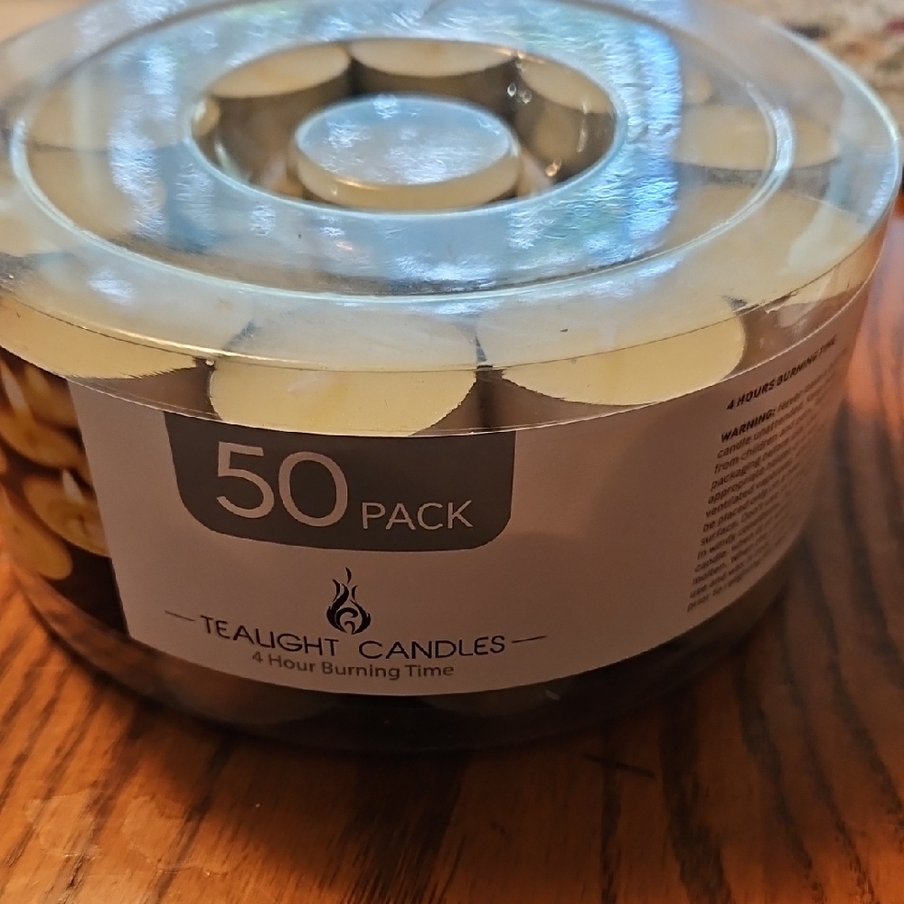Tealight Candles 50 Pack - Unopened